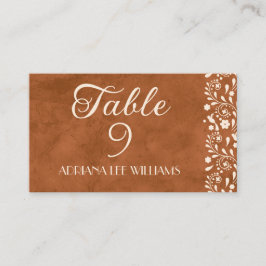 Talavera Terracotta Wedding Place Card プレイスカード