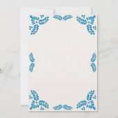 Talavera Turquoise Minimalist Spanish Wedding 招待状 (裏面)
