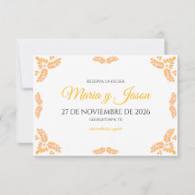 Talavera Yellow Floral Minimalist Spanish Wedding