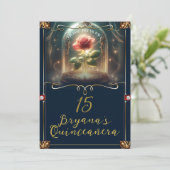 Tale as old as Time EnchantedバラQuinceanera 招待状 (スタンド正面)