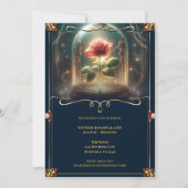 Tale as old as Time EnchantedバラQuinceanera 招待状 (裏面)