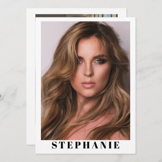 Talent Essentials Flip Card | Custom Comp Cards 招待状 (正面/裏面)