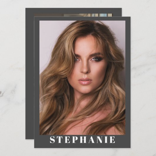 Talent Essentials Flip Card | Custom Comp Cards 招待状 (正面/裏面)