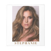 Talent Headshot Small Notepad | Custom Name ノートパッド (正面)