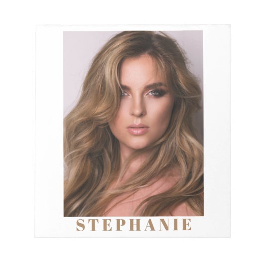 Talent Headshot Small Notepad | Custom Name ノートパッド (正面)