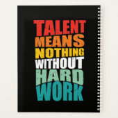 Talent Means Nothing Without Hard Work プランナー手帳 (裏面)