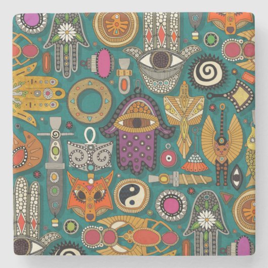 TALISMANS viridian green Coaster ストーンコースター (正面)