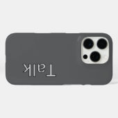 TALKロゴグレー Case-Mate iPhoneケース (裏面 (横))