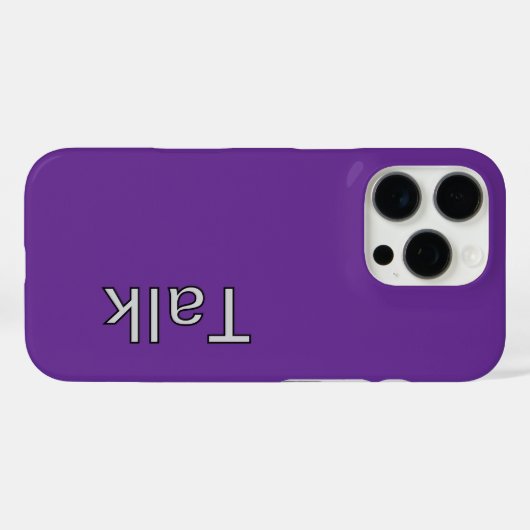 TALKロゴパープル Case-Mate iPhoneケース (裏面 (横))