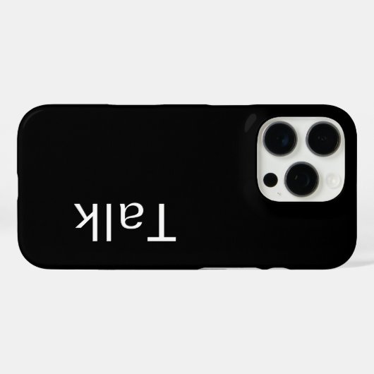 TALKロゴ黒 Case-Mate iPhoneケース (裏面 (横))