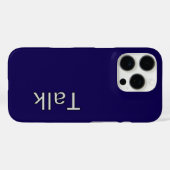 TALKロゴDKブルー Case-Mate iPhoneケース (裏面 (横))
