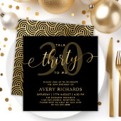 Talk 30 To Me金ゴールドスクリプト30th誕生日 招待状