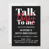 Talk 30 To Me モダン30歳の誕生日パーティー 招待状 (正面)