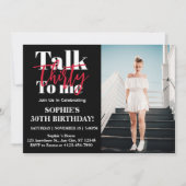 Talk 30 To Me 30歳の誕生日パーティー写真 招待状 (正面)