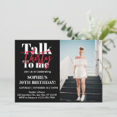 Talk 30 To Me 30歳の誕生日パーティー写真 招待状 (スタンド正面)