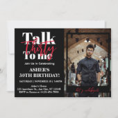 Talk 30 To Me 30歳の誕生日パーティー写真 招待状 (正面)