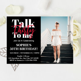 Talk 30 To Me 30歳の誕生日パーティー写真 招待状