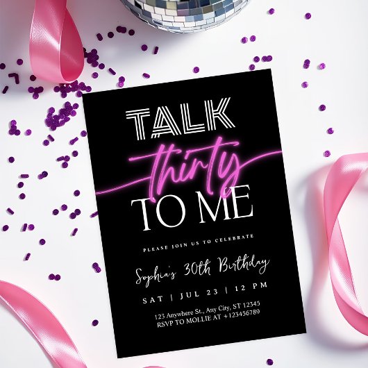 Talk 30 To Me 30歳の誕生日 招待状