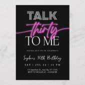 Talk 30 To Me 30歳の誕生日 招待状 (正面)