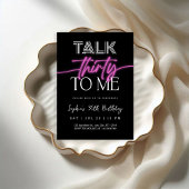 Talk 30 To Me 30th Birthday 招待状