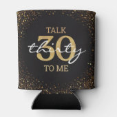 talk 30 to me,30th birthday gold black glitter  缶クーラー (裏面)