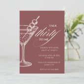 Talk 30 to Me Minimalist Martini 30th Birthday 招待状 (スタンド正面)