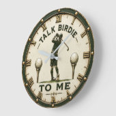 Talk Birdie to Me Golf ラージ壁時計 (傾斜)