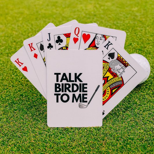 Talk Birdie To Me Golf Saying Playing Cards トランプ