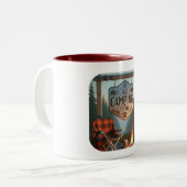 Talk Camping to Me – Campsite Adventure Coffee Mug ツートーンマグカップ (正面左)