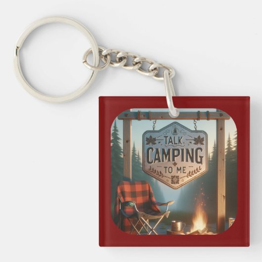 Talk Camping to Me -- Funny Adventure Keychain キーホルダー (正面)