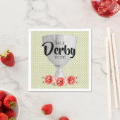 Talk Derby Meバラと水玉模様ナプキン スタンダードカクテルナプキン (インサイチュ)