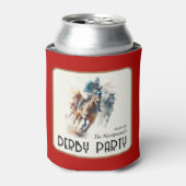 Talk Derby to Me 競走馬 レッド 缶クーラー (缶正面)