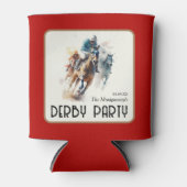 Talk Derby to Me 競走馬 レッド 缶クーラー (正面)