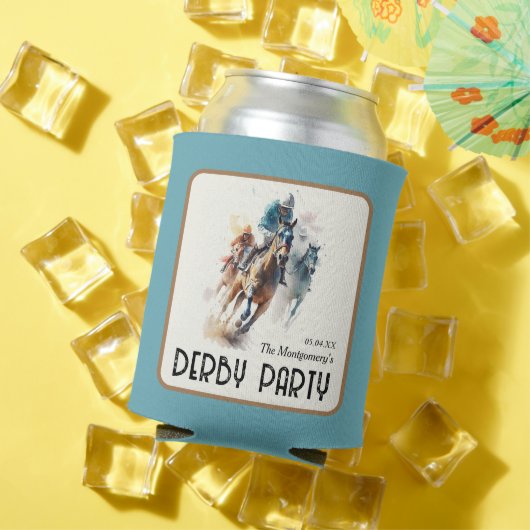 Talk Derby to Me Racehorse Turquoise 缶クーラー (インサイチュ 夏)