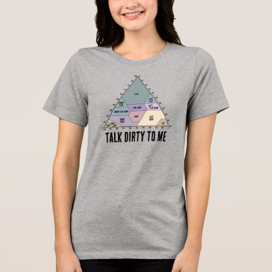 Talk Dirty to Me- 土壌質地図 トライブレンドTシャツ (正面)