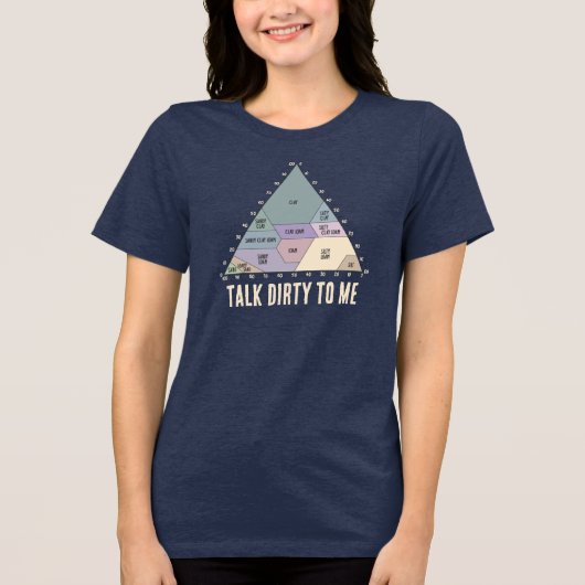 Talk Dirty to Me- 土壌質地図 トライブレンドTシャツ (正面)