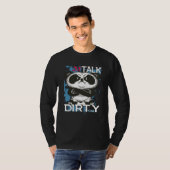 Talk Dirty To Me Panda Motivational Inspirational Tシャツ (正面フル)