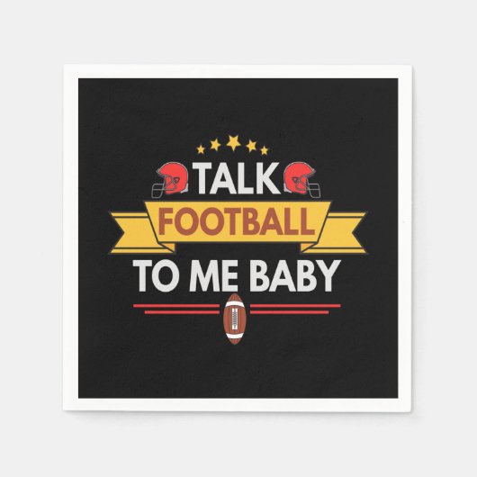 Talk Football To me Baby Funny Fantasy Football スタンダードカクテルナプキン (正面)