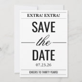 Talk Forty To Me Newspaper 40th Birthday 招待状 (裏面)