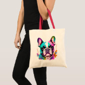 Talk Frenchie to me tote bag トートバッグ (正面(商品))