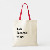 Talk Frenchie to me tote bag トートバッグ (裏面)