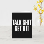 Talk Get Hit Funny Saying Joke  カード (黄色い花)