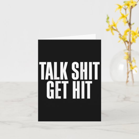 Talk Get Hit Funny Saying Joke  カード (黄色い花)