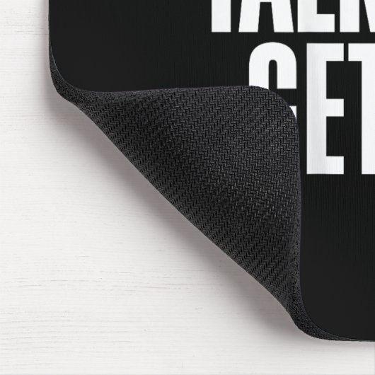 Talk Get Hit Funny Saying Joke マウスパッド (コーナー)