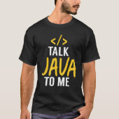 Talk Java - Javaソフトウェア開発者コード Tシャツ (正面)