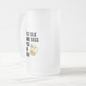  TALK LESS MORE BASS PASS THE BEER フロストグラスビールジョッキ (正面左)