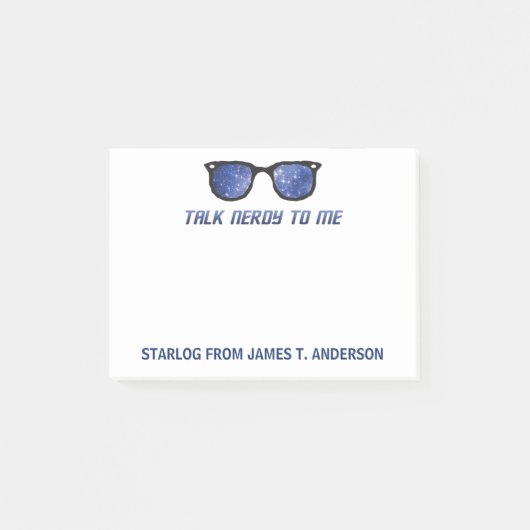 Talk Nerdy To Me宇宙スターカスタムメモ帳 ポストイット (正面)