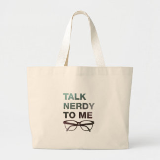 talk nerdy to me ラージトートバッグ
