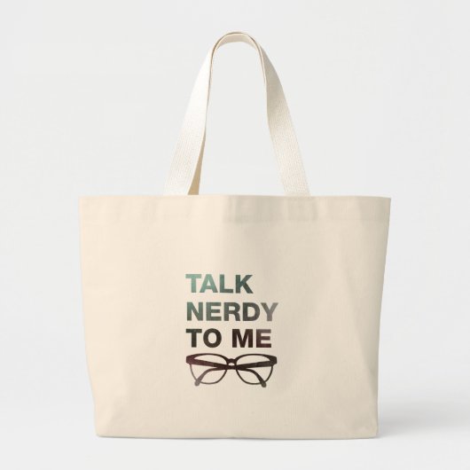 talk nerdy to me ラージトートバッグ (正面)