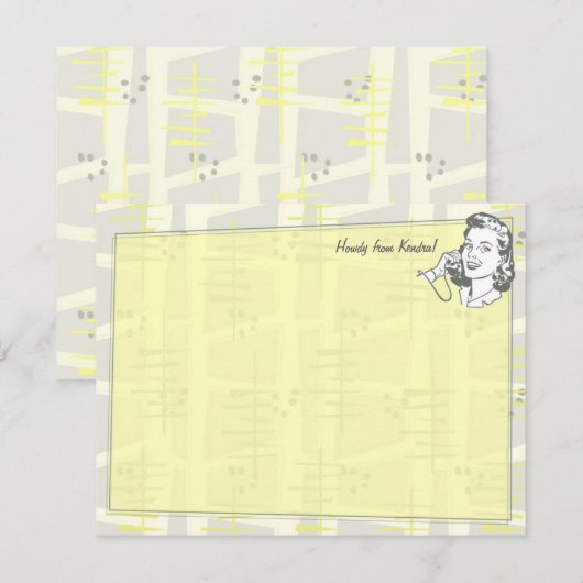 Talk of the Town パーソナライズされた Flat Note Cards ノートカード (正面/裏面)